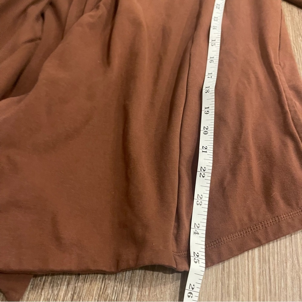 Pact Organic Cardigan Women’s Sz Small Chocolate Brown Open Pockets Cozy Jacket - Picture 8 of 10
